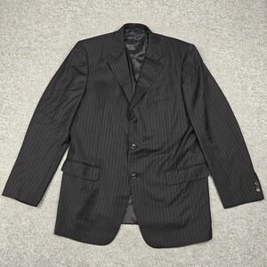 Ermenegildo Zegna Blazer Mens IT 54 Gray Wool Pinstripe Trofeo Suit Jacket